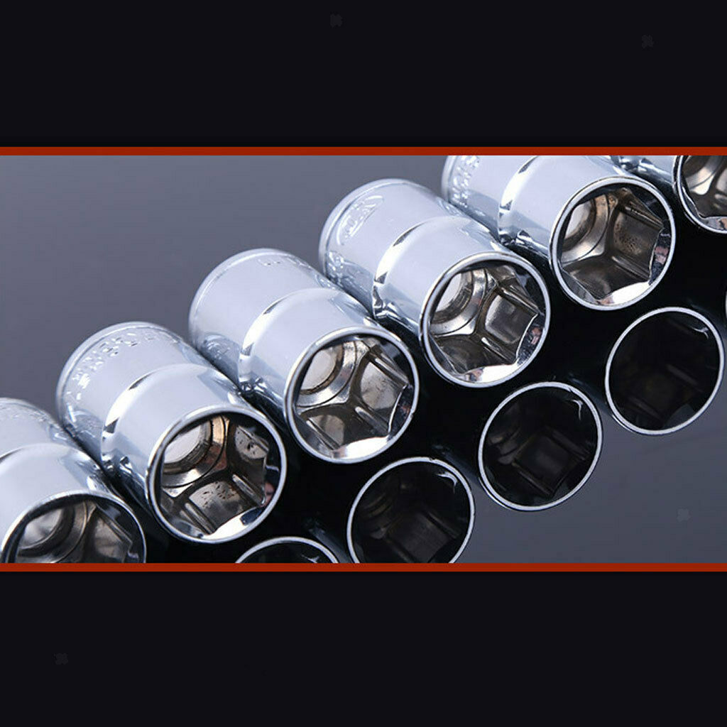 2pcs Short 1/2" Drive Socket Metric Hexagonal Chrome Winding Vanadium Part