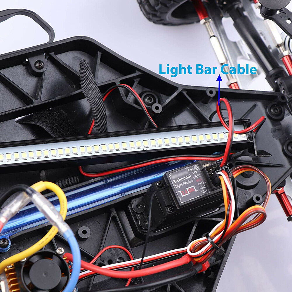 RC Crawler Car Light Bar Bright Lights Kit for 1/10 Traxxas Rustler TRX4 Slash