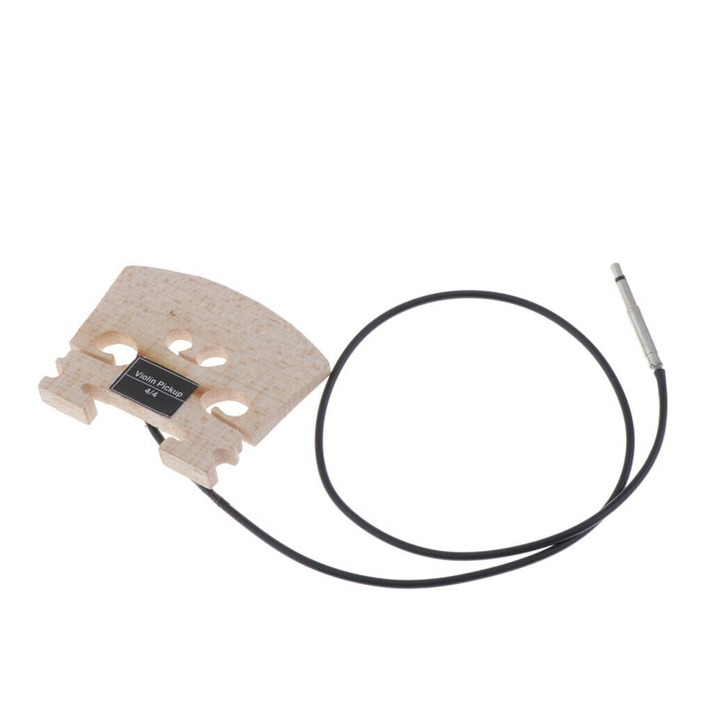 Violin Bridge with Embedded Piezo Pickup, Jack Included for 4/4 Violin