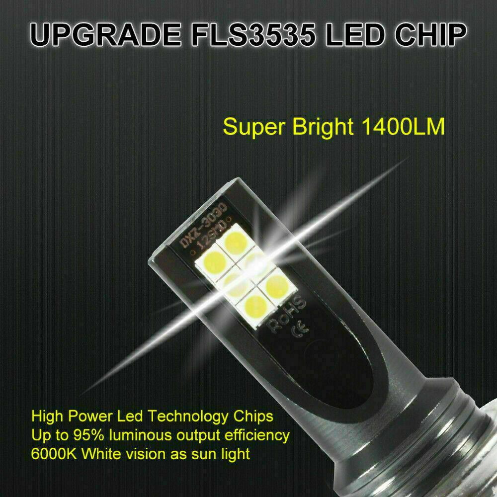 2Pc H3 LED Headlight Kits 110W 20000LM FOG Light Bulbs 6000K Driving DRL Lamp