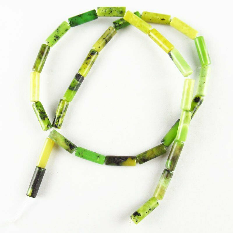 Natural Green Grass Turquoise Column Loose Bead 15.5 inch 13x4mm 12g A-567DHS