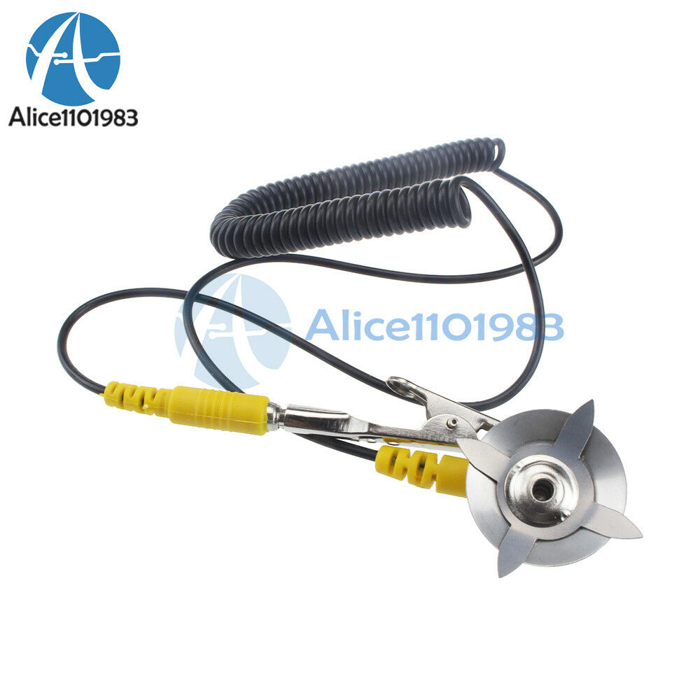 2PCS Anti-Static Coil Cable Anti Static ESD Mats Grounding Point Cord