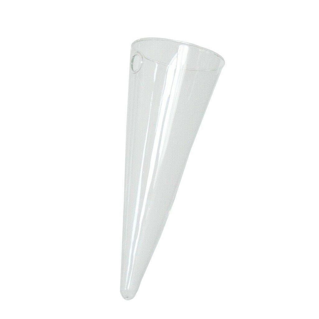 Wall Mounted Glass Cone Vase Hanging Planter Air Plant Holder Terrarium