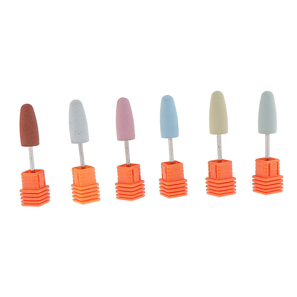 6 Pieces Drill Bits Nail Grinder Polisher Accessories Body Care Tool Durable