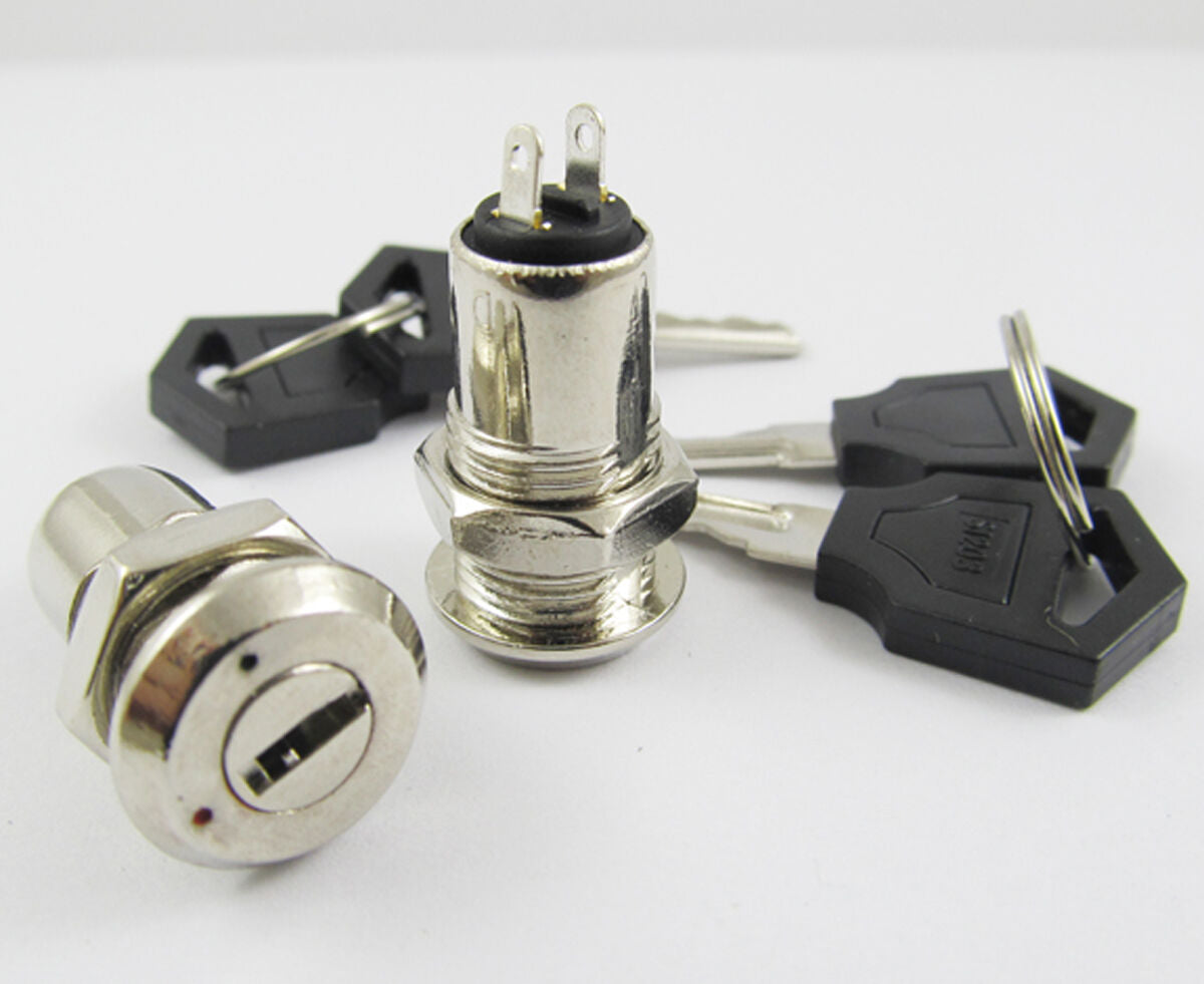 1pc Key Switch ON/OFF Lock Switch K3 with Plastic Handle diameter 11.5mm