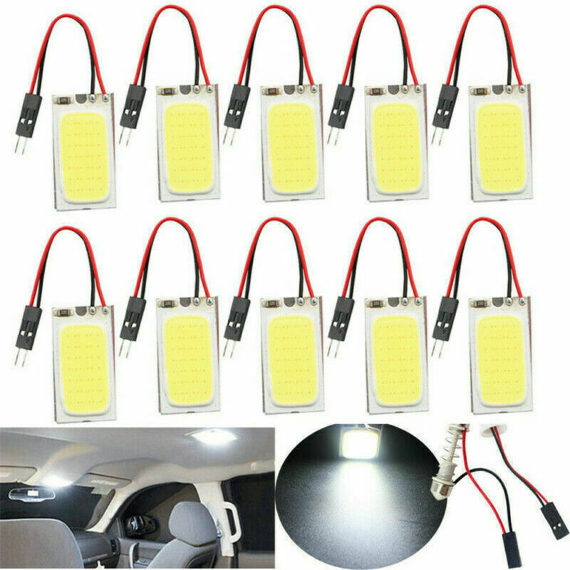 8*/Set 48SMD COB White Panel LED T10 Car Interior Panel Light 12V Dome Lamp Bulb