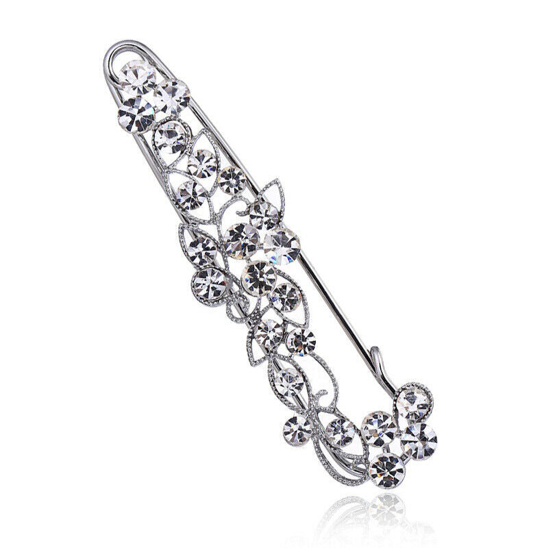 Inlaid Charming Refined Rhinestone Branch Brooches hijab pins for Man Wo JYDFAU