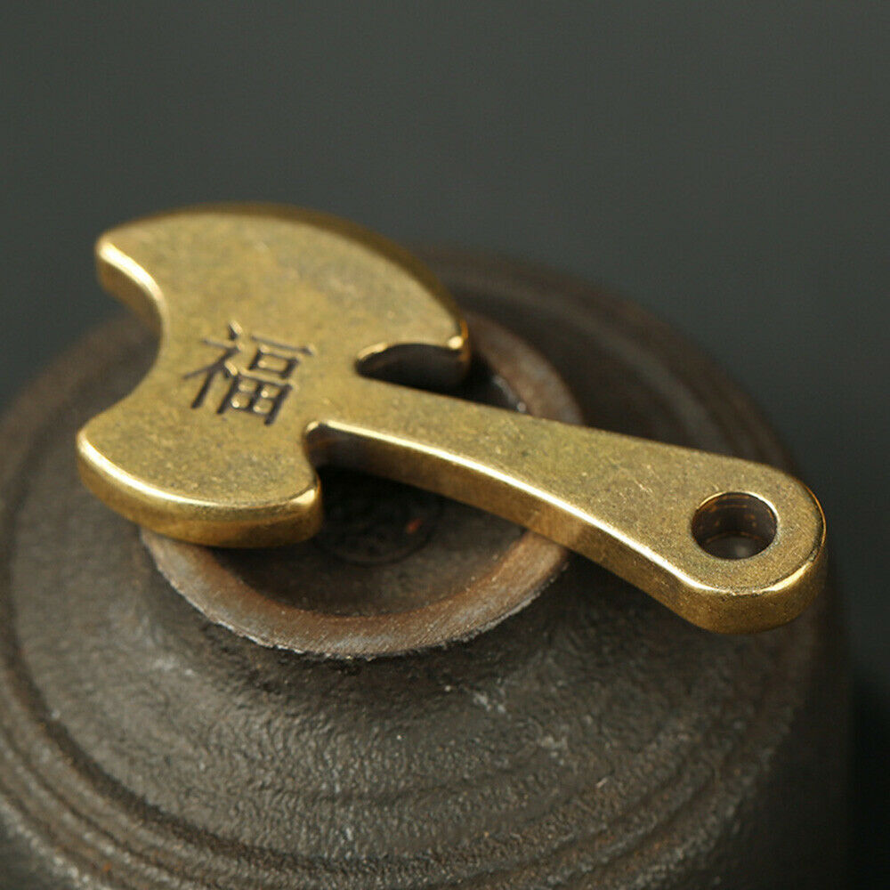 Chinese Blessing Axe Keychain Pendant Key Ring Necklace Jewellery Decor Craft