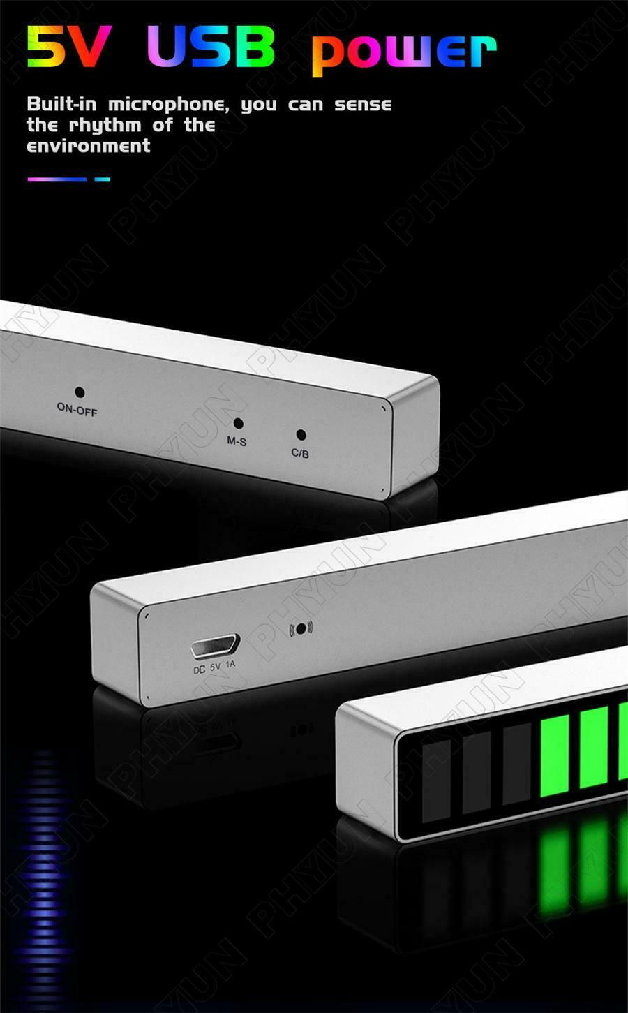 32 LED RGB Car Sound Control Voice-Activated Music Rhythm Ambient Light 18 Color