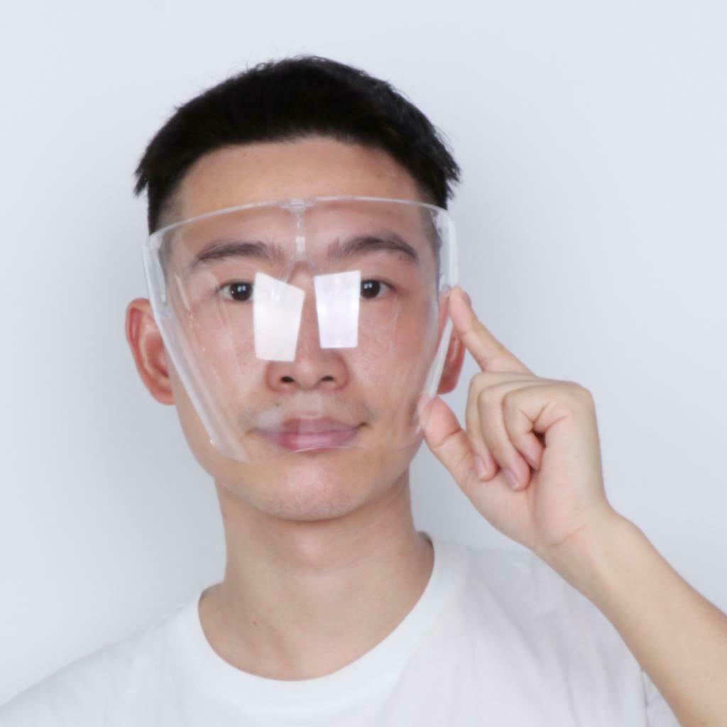 4Pcs Clear Safety Face Shield Goggles Transparent Face Cover Splash-proof