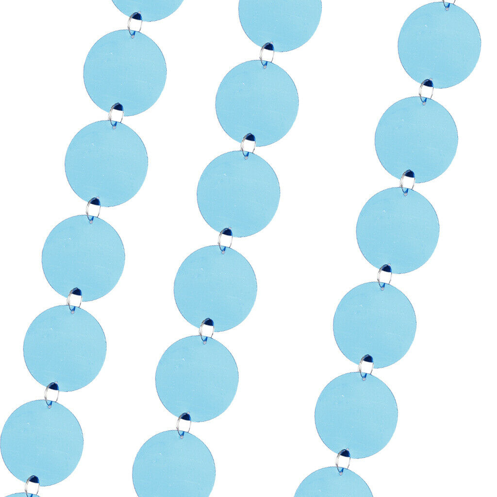 3pcs Round Plastic Sequins Hanging Garlands String Banner Decoration A