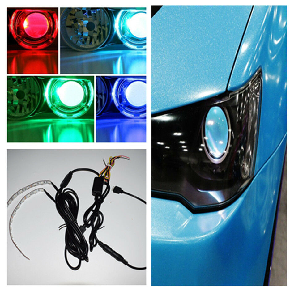 Universal RGB LED Demon Eye Module Ring MINI Cooper for Car SUV 3.0"/2.5" Rings
