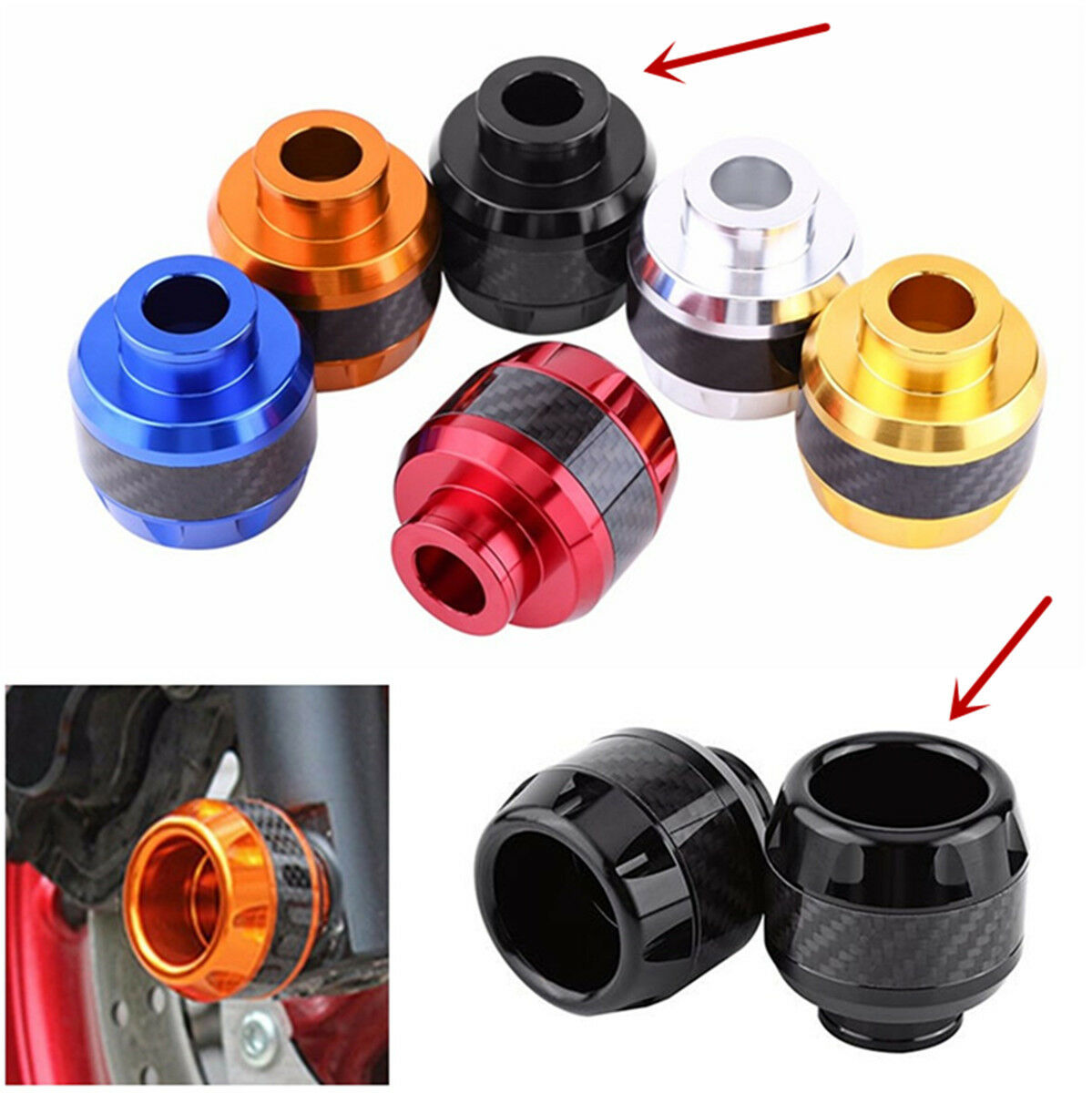 1pcs Motorcycle Front Fork Frame Slider Anti-crash Buffer effect Wear Resistant
