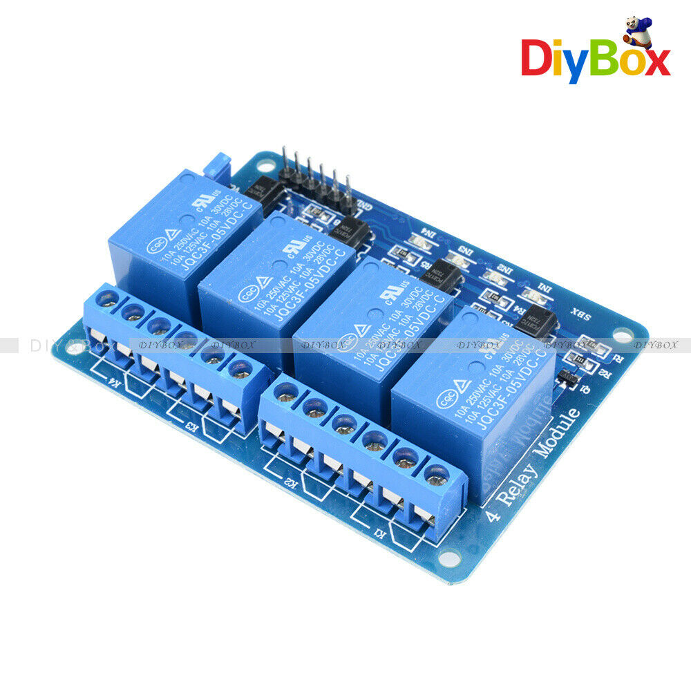 [5PCS] DC5V 4 Channel Relay Board Module Optocoupler for Arduino PIC ARM AVR DSP