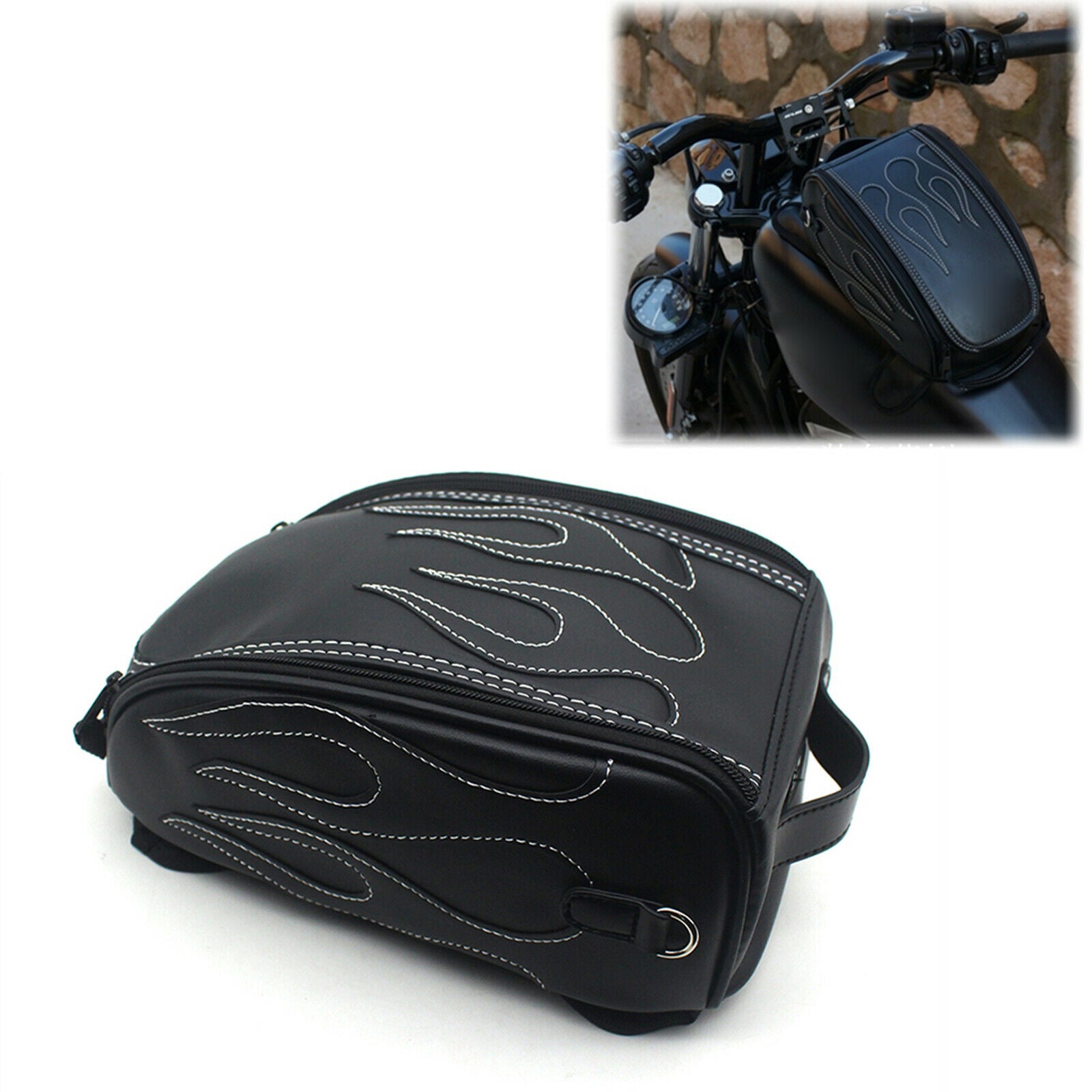 Toolkit Bag Leather Motorcycle Gas Tank Cover Panel Bag Accessories Durable