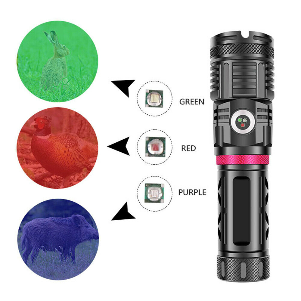 XPE120 COB LED Zoomable USB Rechargeable Flashlight Waterproof Torch Work Light