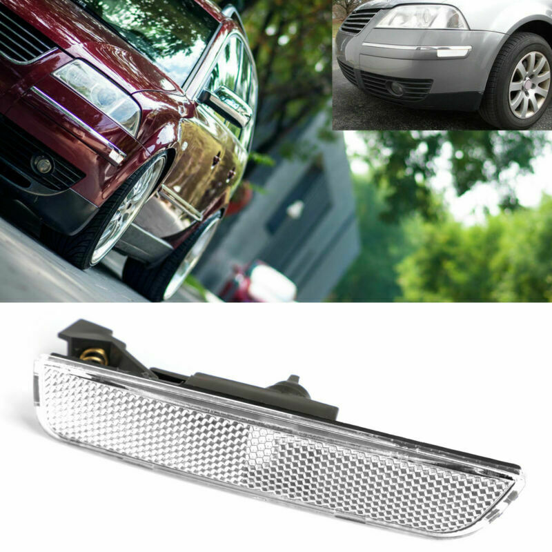 Left White Front Bumper Side Marker Lights For 2001-2005 VW Passat B5.5 CN