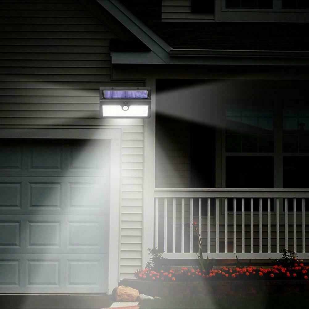 44LED Solar Light Motion Sensor Garden Outdoor Yard IP65 Security Wall Lamp @