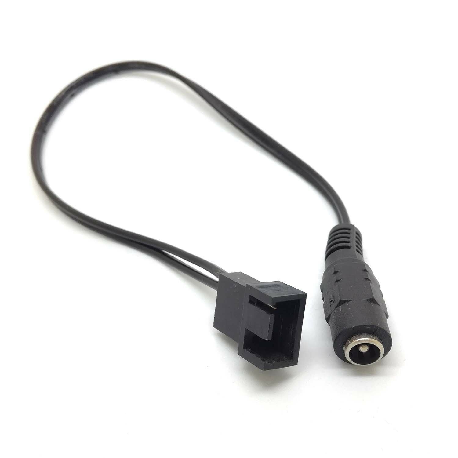 PC 4pin fans male to 5.5x2.1mm female DC Power cable 12v 9v 5v fan Route GM