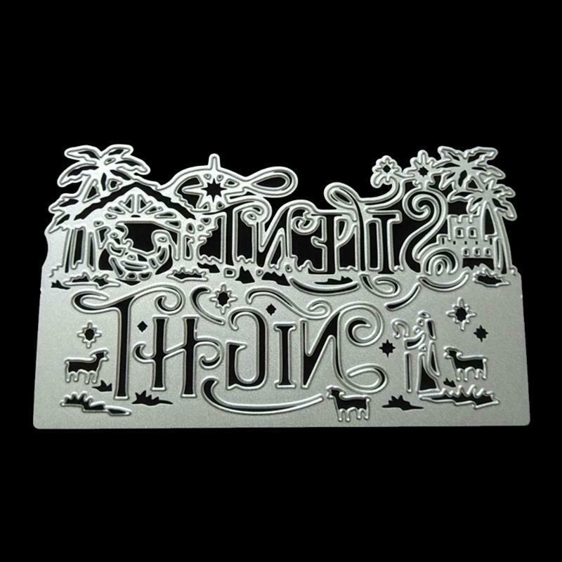 Silent Night Metal Cutting Dies Stencil DIY Scrapbook Album Paper Card Template