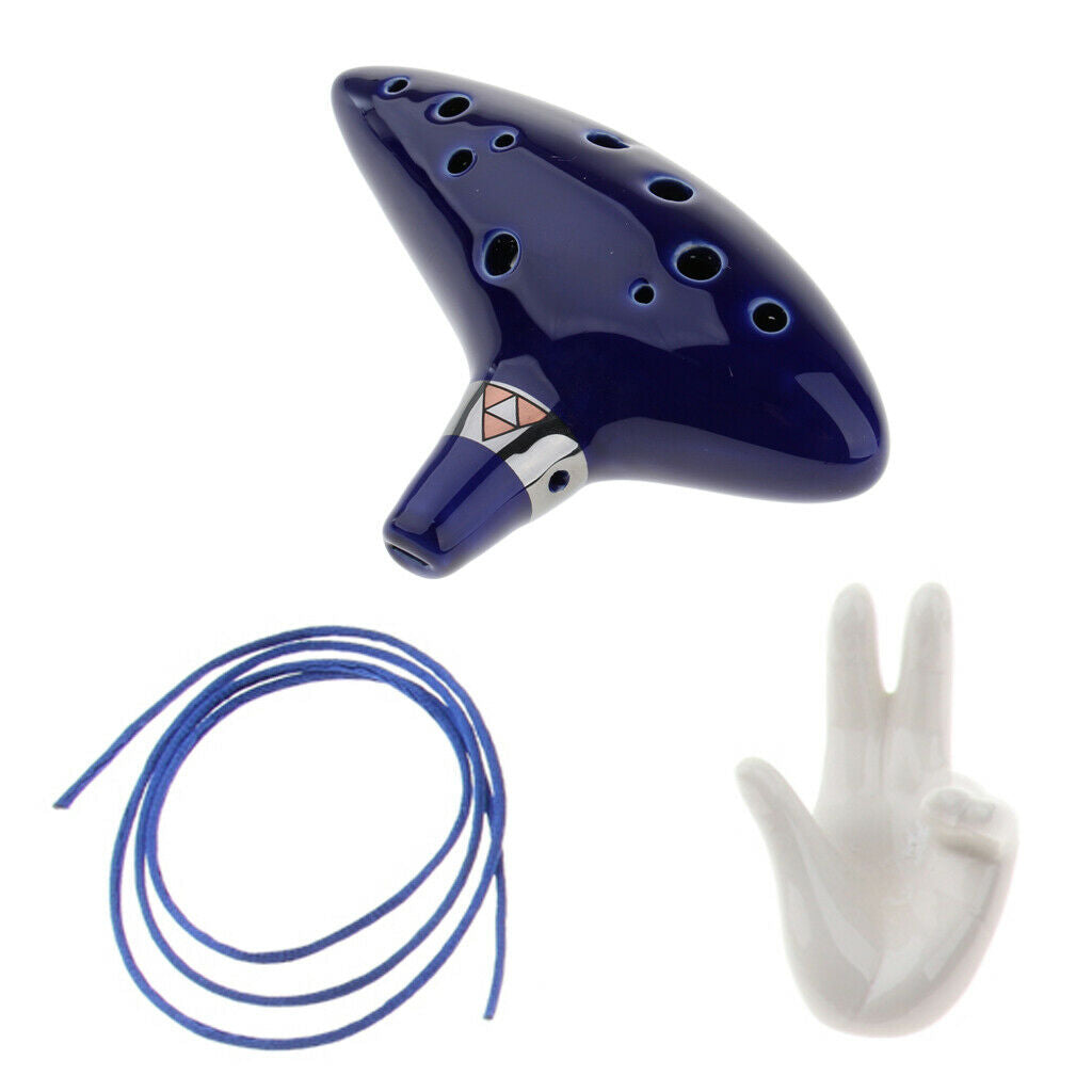 Finest Ceramic Glaze 12-Holes AC Ocarina Set Handicraft Souvenir Gift for