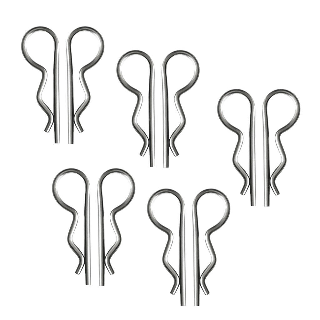 10Pcs R Pin Mechanical Hitch Hair Cotter Pin Trailer Tractor Clip 3mm x 50mm