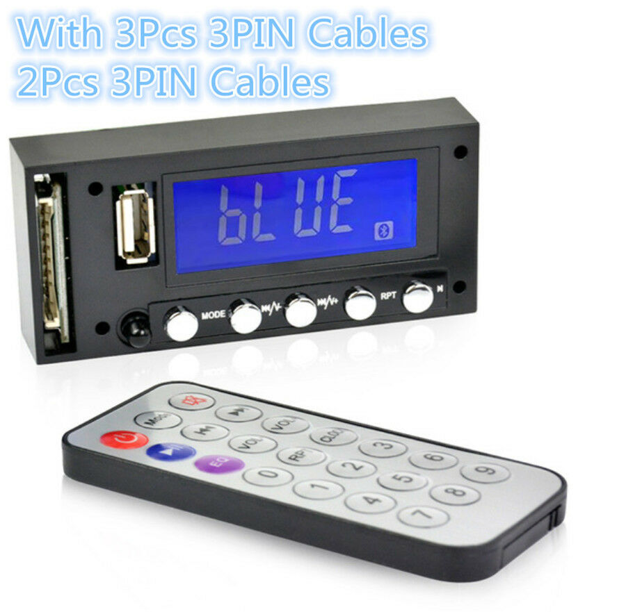 Bluetooth MP3 Decoding Board Blue Screen Stereo Output FM USB SD MMC WAV Decoder