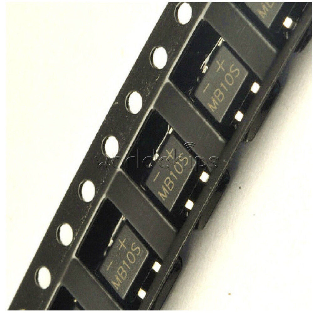 50pcs MB10S 1000V/0.5A SOP-4 Brand New
