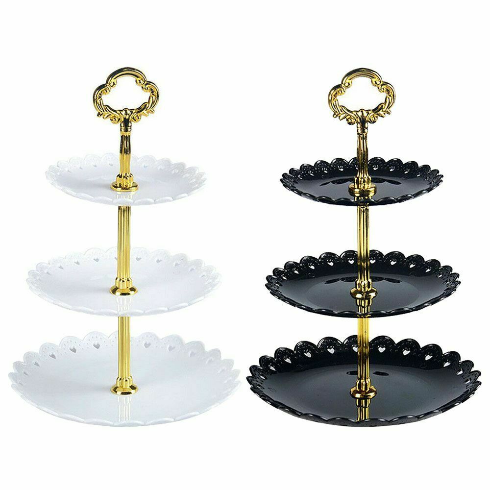 Fruit Plate Three-layer Cake Stand Dessert Table Home Table Decoration Trays