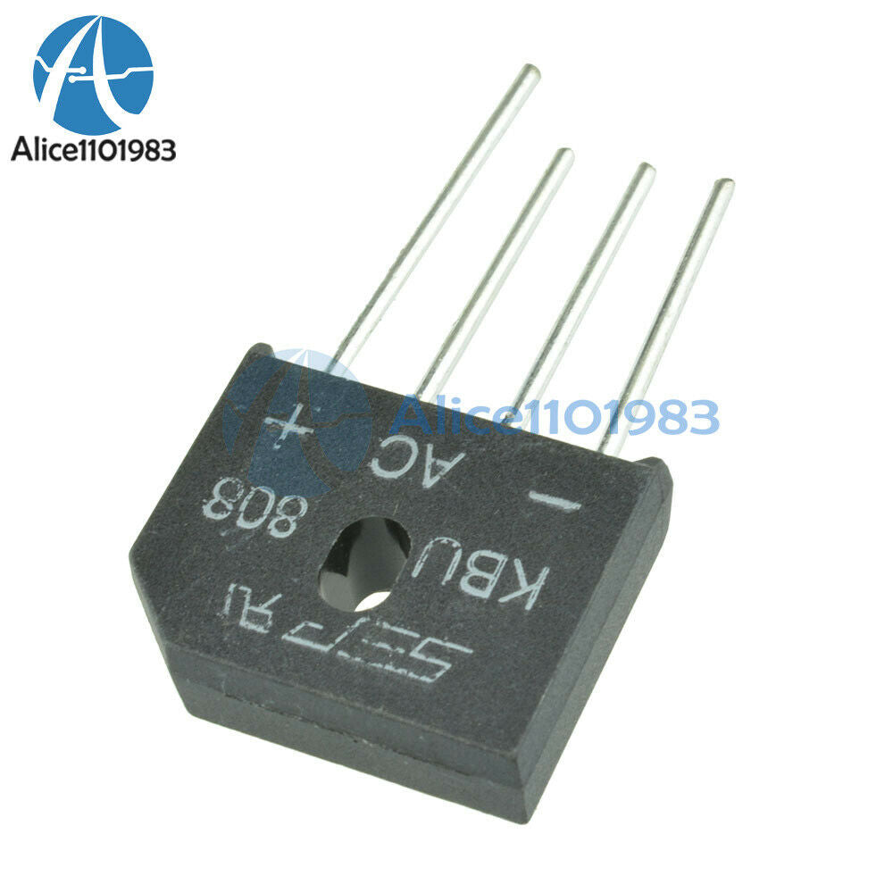 2PCS KBU808 SIP-4 KBU-808 8A 800V Bridge Rectifier KBU808