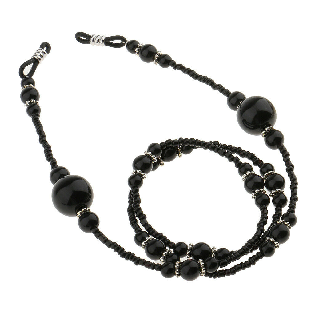 2xBeaded Sunglasses Chain Spectacles Lanyard Anti Slip Eyeglass Necklace