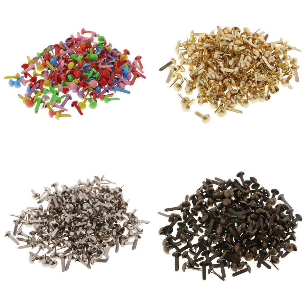 800pcs   Decorative   Round   Head   Metal   Brads   Paper   Fastener   for