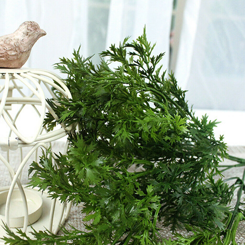 Realistic Parsley Plant Lifelike Green Potted Flower Decor for Indoor Office