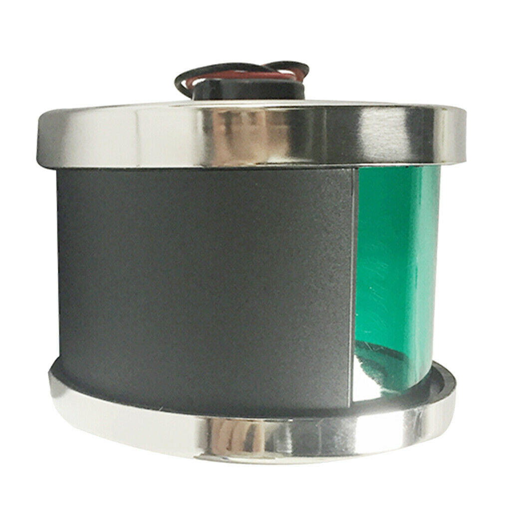Stainless Steel Marine Boat Yacht LED Navigation Light Green Sailing Lamp