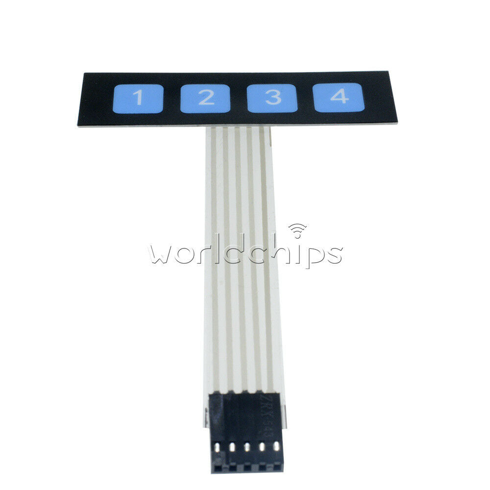 10PCS 1x4 Matrix Array 4 Key Membrane Switch Keypad Keyboard 4 Keys for Arduino