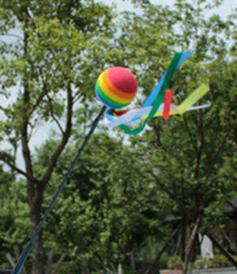 Car Antenna Toppers Rainbow Ball Colored Ribbon Antenna Balls Unique design.DD