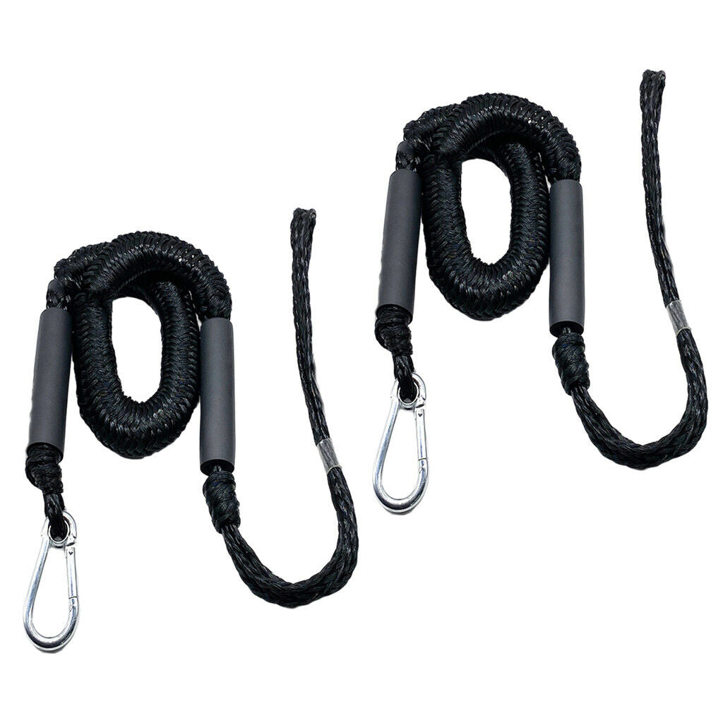 2x 4ft Boat Anchor Bungee Dock Line Mooring Rope Fishing Boat Kayak Supplies
