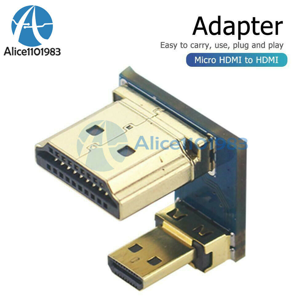 Mini Micro HDMI to HDMI Converter HDMI Screen Adapter for Raspberry Pi 4B N#S7