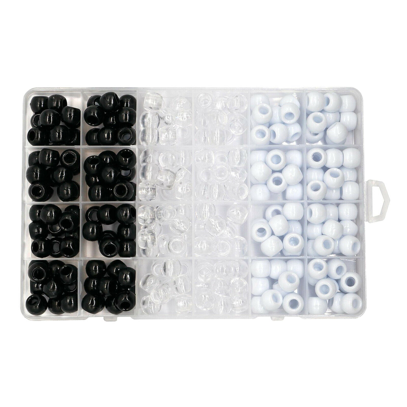 240Pcs Pony Braid Hair Beads with Box for DIY Jewelry Del