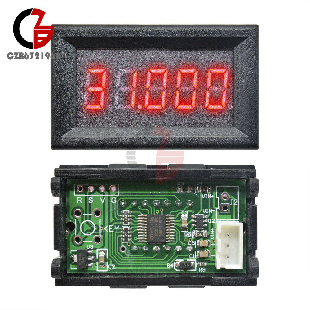 3-Wire 5 Digit 0.36" DC 0-33.000V Red LED Digital Voltmeter Voltage Meter Panel