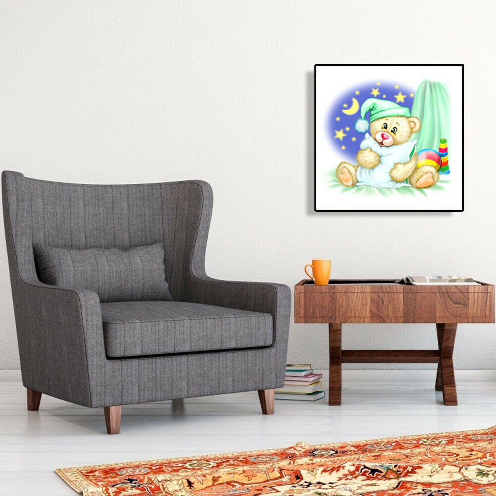 Cartoon Bear 5D DIY Full Round Drill Diamond Painting Mosaic Cross Stitch @