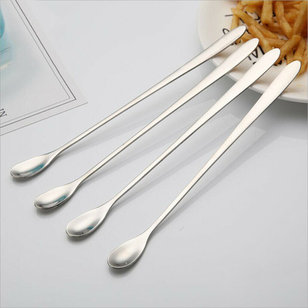 Stainless Steel Bar Cocktail Spoon Stirring Spoon Long Handle Coffee Spoon