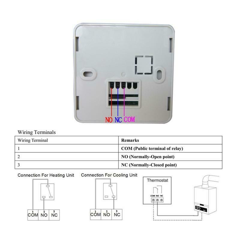 Gas Boiler Heating Temperature Controller Programmable Thermostat Wall Mounted