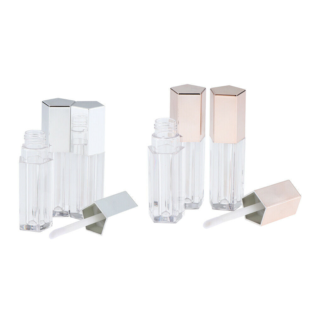 6pcs 5ml Empty Lip Gloss Oil Tubes Lipstick Travel Refillable Bottles Vials