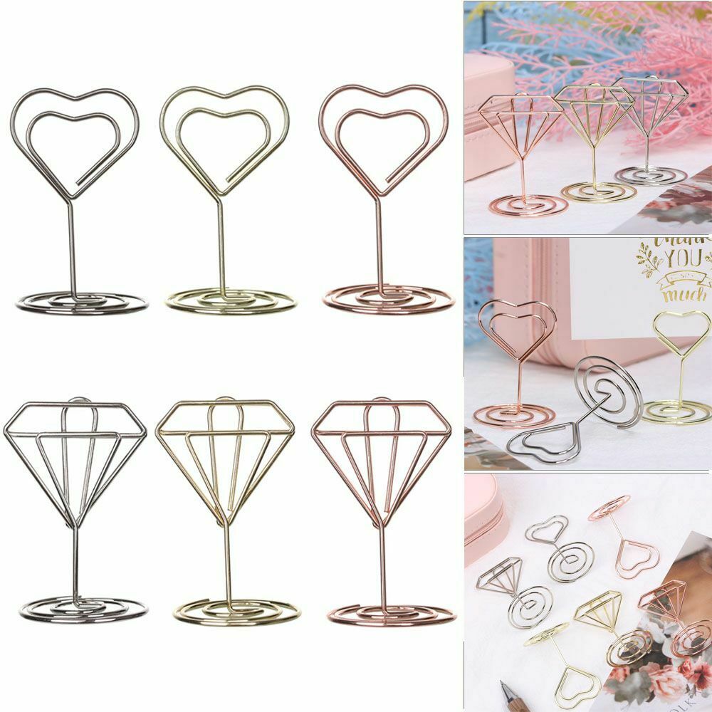 Desktop Decoration Photos Clips Table Numbers Holder Place Card Clamps Stand