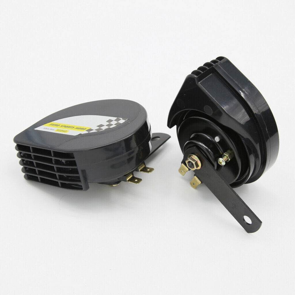 2 Pieces Car Boat Motorcycle Loud 12V 110DB Dual Tone Basin Air Horns Siren