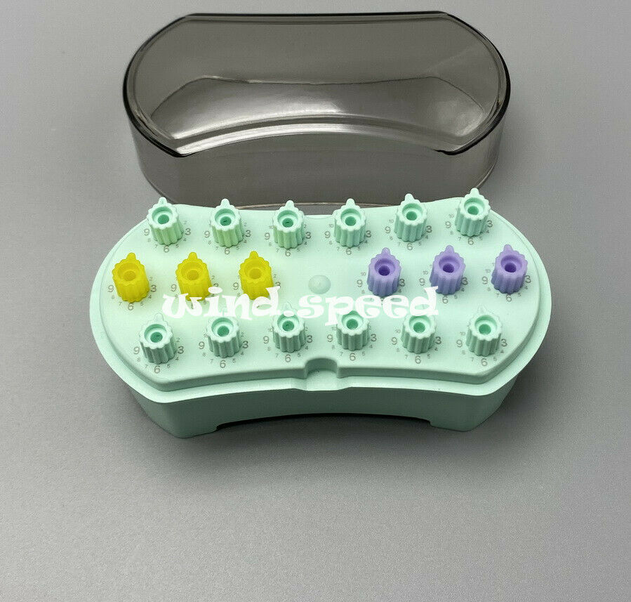10kits Sterilizer Case Burs Dental Endo Files Holder Disinfection Box with Count
