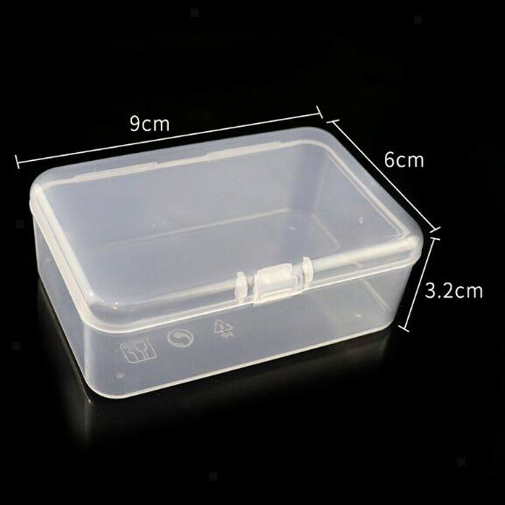 Set of 5 Clear Ring Storage Case Organizer Holder for Compressed Masks Beads