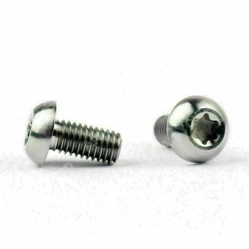 12Pc Titanium Ti M5x10mm Screws Torx T25 Head Titanium Disc Brake Rotor Bolts P