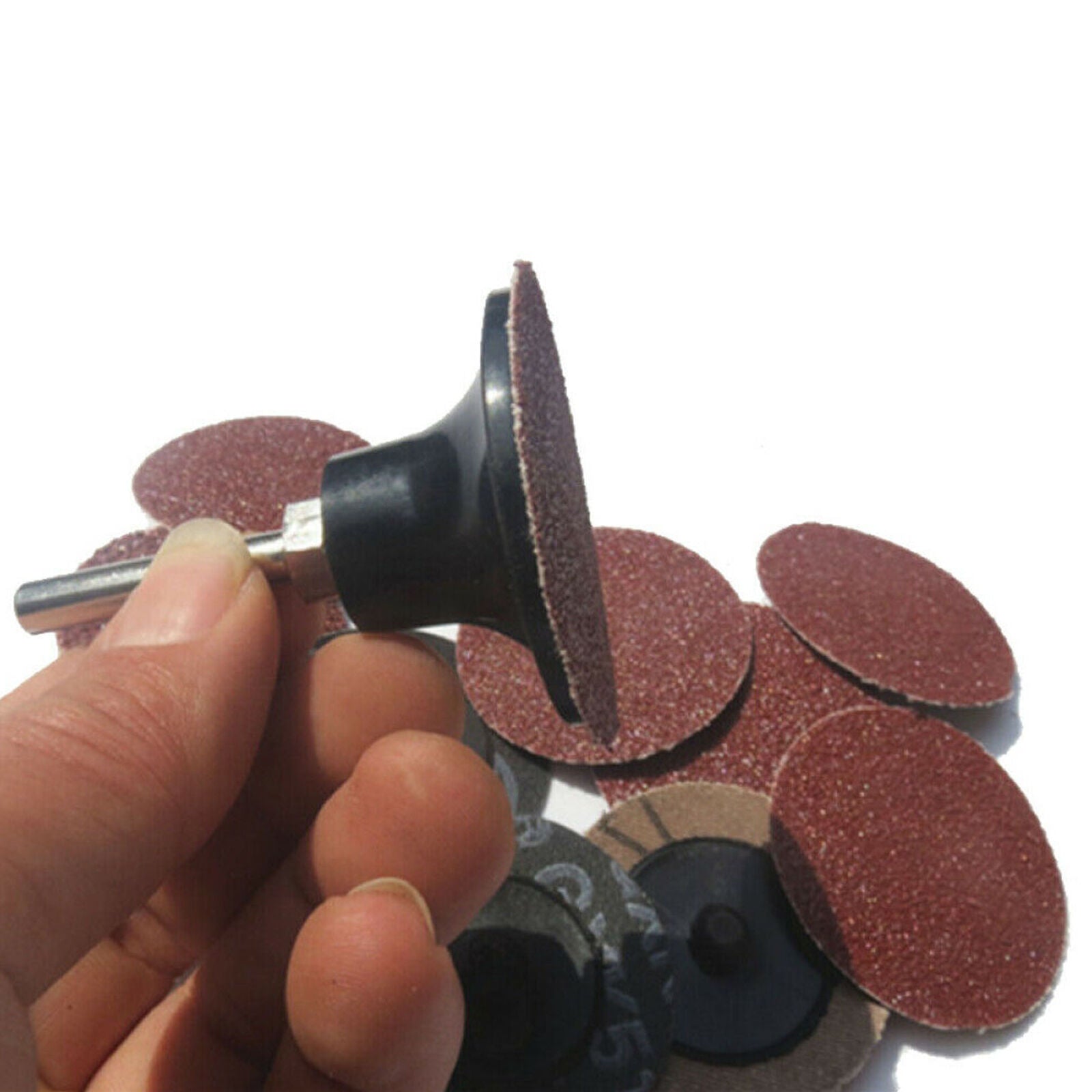 50 PCS 36 GRIT 2" INCH TYPE R ROLL LOCK DISCS PADS SANDING ROLOC ABRASIVES